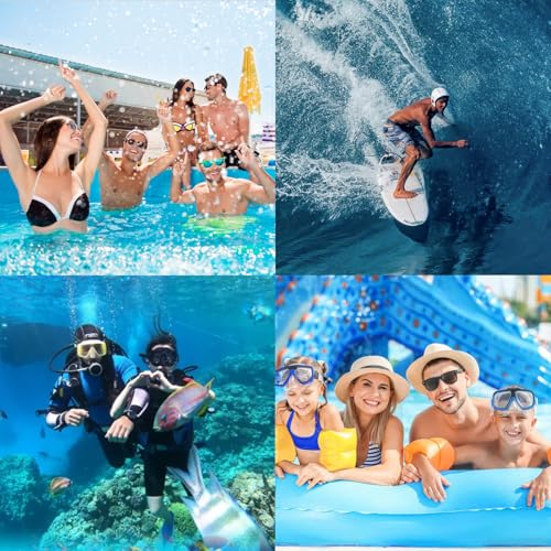 IPX8 Floating Waterproof Dry Bag 2-Pack,7.2 Inch Waterproof Phone Pouch for iPhone 16/15/14 Pro Max Galaxy S24/S23 Adjustable Lanyard + Wrist Strap Beach Swimming Travel Essentials - color: black+white+ Orange