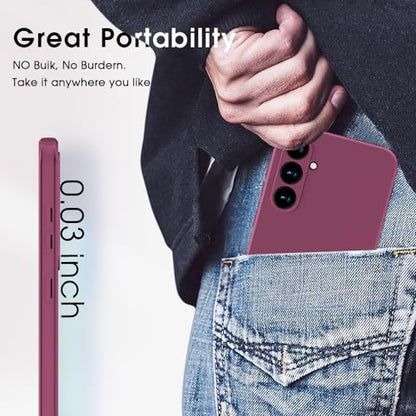 X-level for Samsung Galaxy S23 FE Case Slim Fit Ultra-Thin Super Soft TPU Phone Back Cover, Light Protective Matte Finish Coating Case for Samsung S23 FE 5G -WineRed - color: Winered