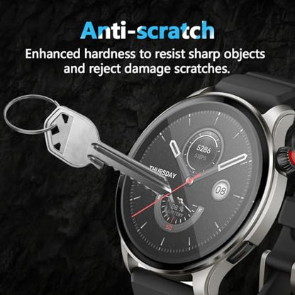 3 Pack for Amazfit GTR 4 Screen Protector (no glass), Self-Healing, 3D Full Screen Coverage Soft Film, Anti Scratch HD Clear Screen Protector for Amazfit GTR 4, Black - size: for Amazfit GTR 4