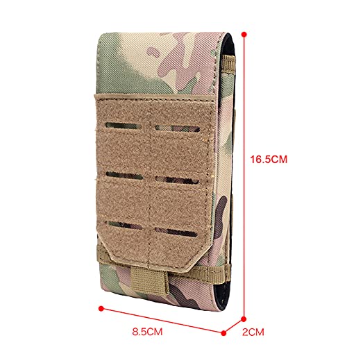Universal Tactical Molle Phone Pouch Cellphone Holder | Mobile Holster Belt Smartphone Pouch for iPhone 17 Pro Max/Air/17 Pro/ iphone17/16 /15 /14 /13/12 Pro Max/iphone 16/15/14Plus - color: CP