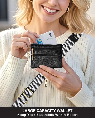 Nipichsha Crossbody Phone Strap with Wallet, Clip and Go Strap for Phone - color: Abstract Texture