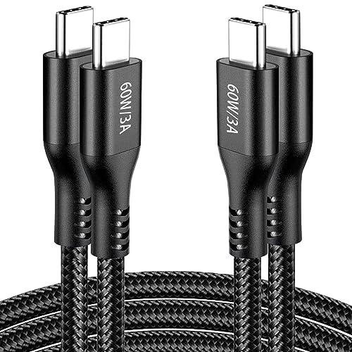 USB-C to USB-C Cable 60W 10FT 2Pack, USB C Cable Long Fast Charging - color: Black, size: 10FT