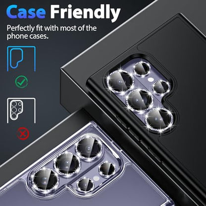 for Samsung Galaxy S26 Ultra Camera Lens Protector,Purple Glitter - color: Purple Glitter