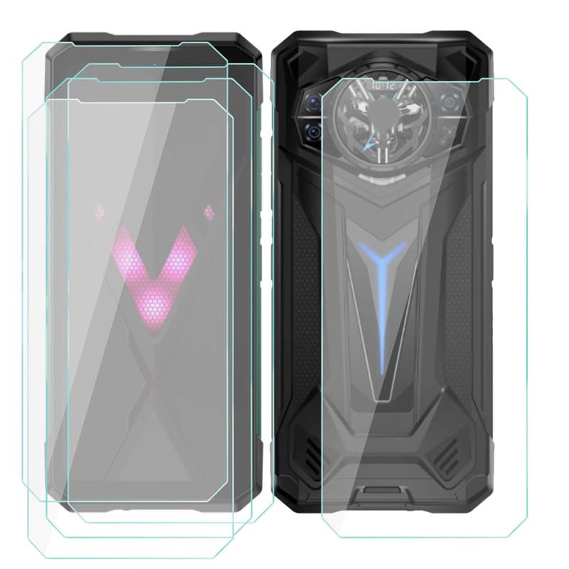 Screen Protector for Doogee S200 (6.72")(5 Pack), 9H Hardness Tempered Glass HD Anti-Scratch, Anti-Fingerprint Film Protective for Doogee S200 - color: 5 Pcs Film