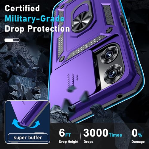 for Moto G Power 5G 2026/2025 Case Built in Slide Camera Cover Purple - color: Purple, size: Moto G Power 5G(2025)
