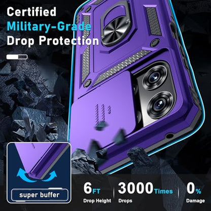 for Moto G Power 5G 2026/2025 Case Built in Slide Camera Cover Purple - color: Purple, size: Moto G Power 5G(2025)