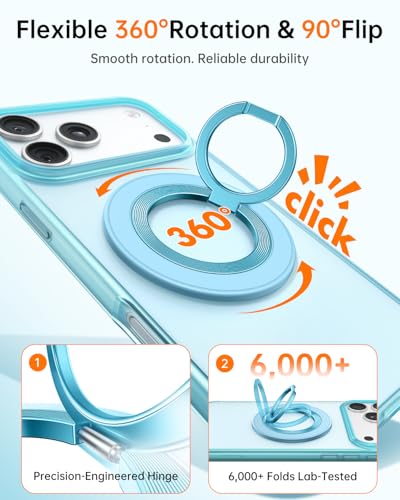 SYNCWIRE for MagSafe Phone Grip, Magnetic Phone Ring Holder - color: Light Blue