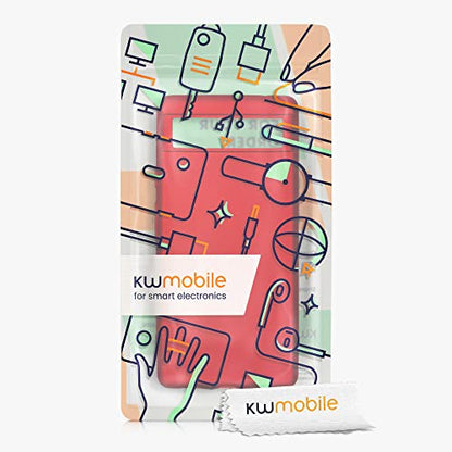 kwmobile Case Compatible with Google Pixel 6a Case - Soft Slim Metallic TPU Silicone Cover - Metallic Dark Red - color: metallic dark red