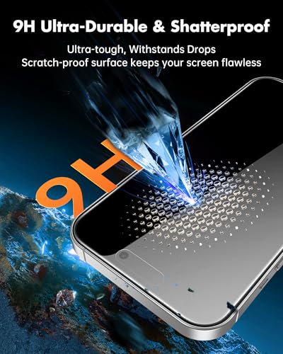 UNBREAKcable 4PCS Screen Protector for iPhone 16 Plus - 2 Privacy Tempered Glass+ 2 Clear Glass Double Shatterproof [Installation Frame] [9H Hardness] [Case Friendly] Anti-Scratch iPhone 6.7 inch - size: iPhone 16 Plus
