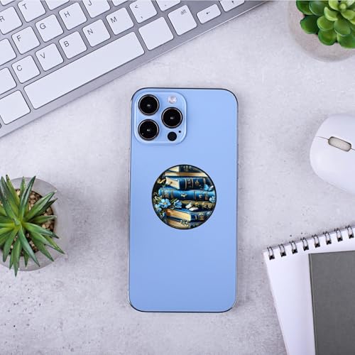 2 Pack Cell Phone Grip with Expanding Kickstand, Purple Blue Book - color: Purple Blue Book