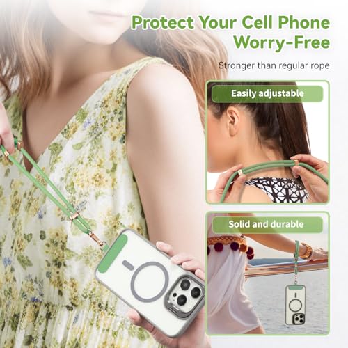 VVAAGG Cell Phone Lanyard for iPhone Crossbody Phone Strap - color: Green