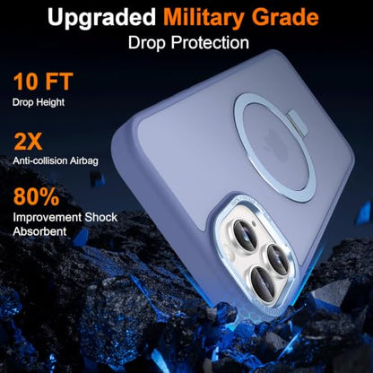 Magnetic for iPhone 11 Pro Max Case with Ring Stand, Sierra Blue - color: Sierra Blue, size: Iphone 11 Pro Max 6.5 inches