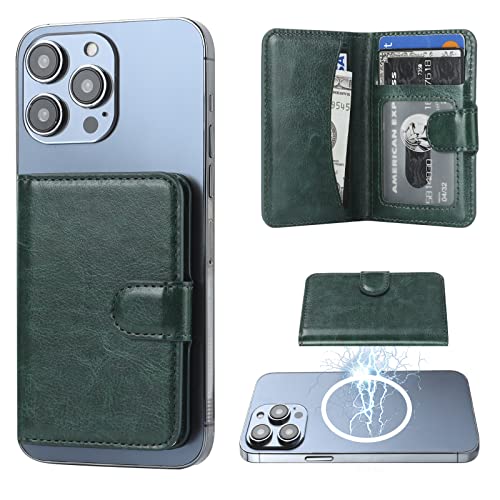 Bocasal for MagSafe Card Wallet for iPhone, Dark Green - color: Dark Green