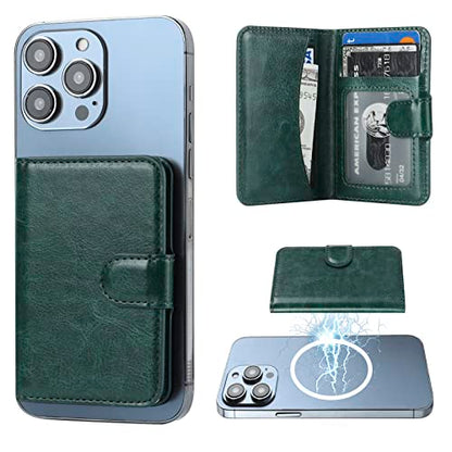 Bocasal for MagSafe Card Wallet for iPhone, Dark Green - color: Dark Green