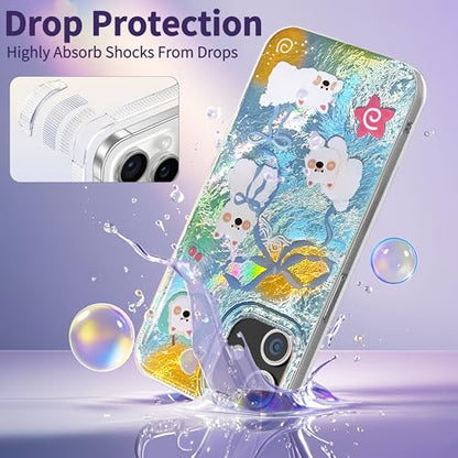 Compatible with iPhone 11 Case,with [Soft Slim][Camera Protection] Cute Bow Tie Kawayi Dog Shiny Aesthetic Phone Cover Anti-Yellowing Shockproof Protective Cover for Women Girl - color: white terrier, size: iPhone 11