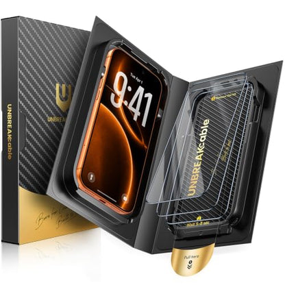 UNBREAKcable iPhone 17 Pro Max Full-Coverage Screen Protector - 3 Pack - size: iPhone 17 Pro Max