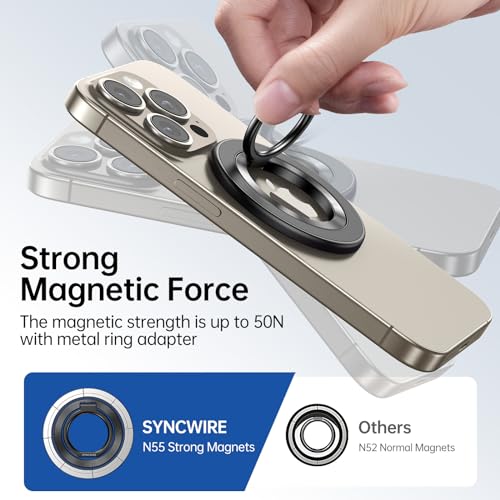 SYNCWIRE for MagSafe Phone Grip, Magnetic Phone Ring Holder - color: Titanium Blue