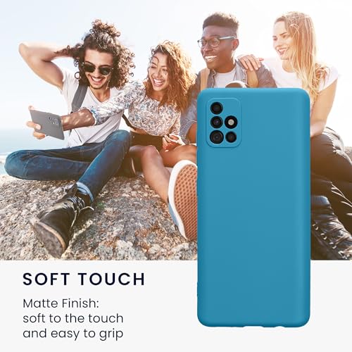 kwmobile Case Compatible with Samsung Galaxy A51 Case - Protective Slim TPU Phone Cover - Soft Matte Finish - Caribbean Blue - color: caribbean blue, size: Galaxy A51