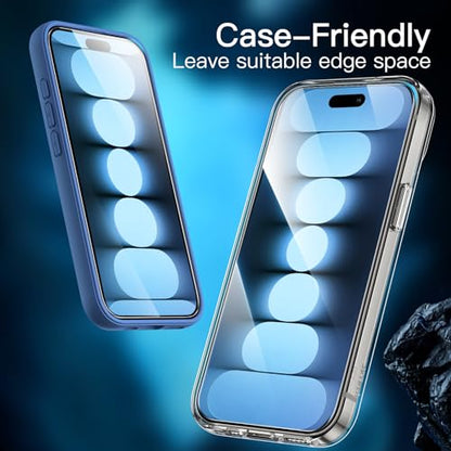 JETech Screen Protector for iPhone 15 Pro, 3-Pack | 9H Tempered Glass, HD Clear, Anti-Scratch Protection, Easy Installation Tool - size: iPhone 15 Pro