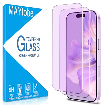 MAYtobe [2-Pack Screen Protector for iPhone 17 Eye Care Tempered Glass - size: iPhone 17