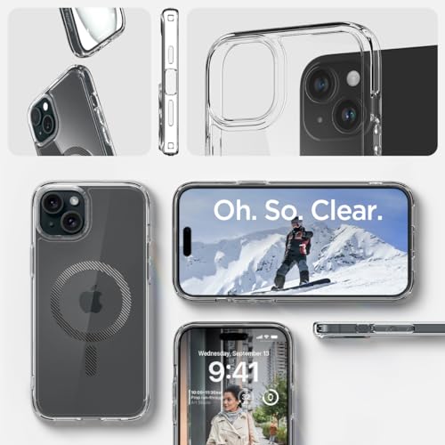 Spigen for iPhone 15/14/13 Case, Ultra Hybrid MagFit [Anti-Yellowing] [Compatible with Magsafe] - Carbon Fiber - color: Carbon Fiber, size: iPhone 15 / 14 / 13