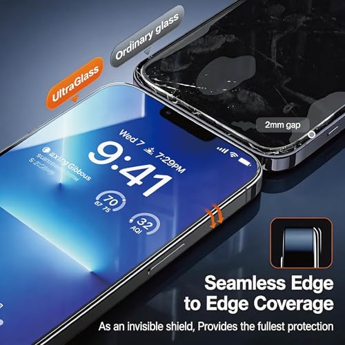 3 Pack Screen Protector for iPhone 16 Plus, Tempered Glass with 2 Pack Camera Lens Protector & Phone Case, Easy Install Frame, 9H Hardness, Bubble Free, HD Clear, Full Coverage - color: iPhone 16 Plus
