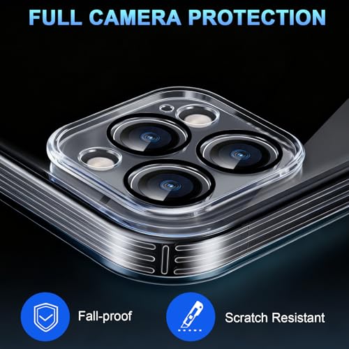 Crystal Clear Case, Transparent Shockproof Protective Phone Case Soft Silicone Slim Cover with Camera Protection - color: Transparent, size: 14Pro