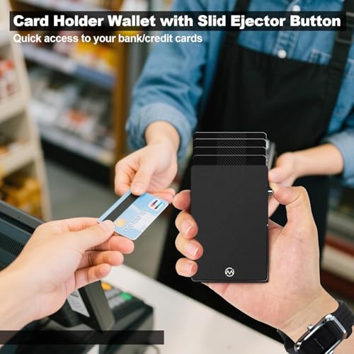 Magsafe Phone Wallet with Adjustable Stand,Pop up Phone Card Holder Black - color: Black