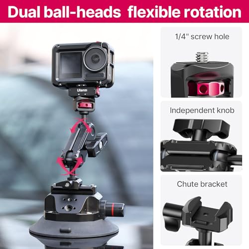 ULANZI SC-02 Suction Mount 4.5'', Magic Arm Bracket for DSLR Cameras Video - size: 4.5" SC-02 Suction Mount