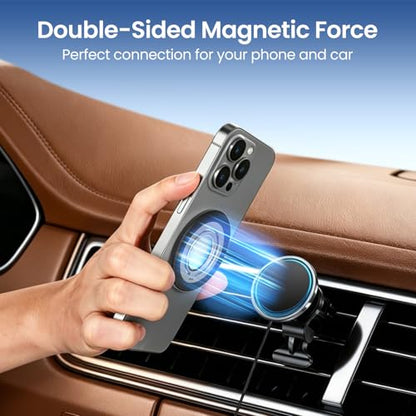 Magnetic Phone Ring Holder Grip Stand Dual Magnet Strong Magnetic Force - color: Black