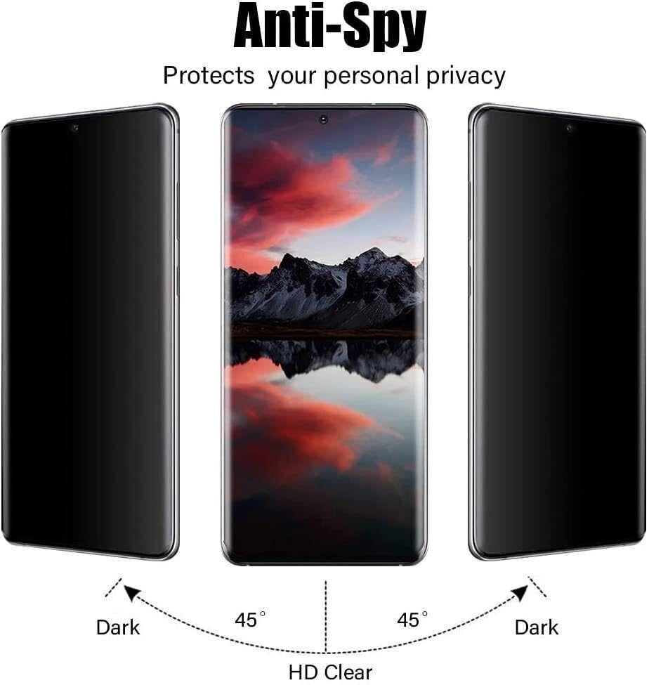 2 Pack Privacy Screen Protector TPU Film Fingerprint Works Compatible with Samsung Galaxy A35 5G, Anti-Spy Anti-Peep 3D Edge Case Friendly