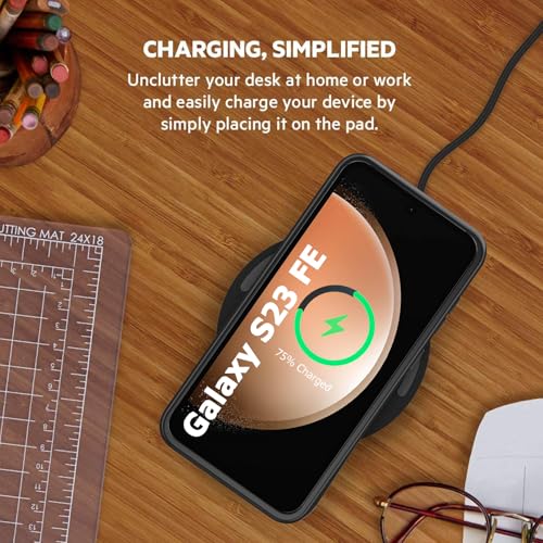 Battery Case for Galaxy S23 FE,12000mAh Portable Protective Smart Wireless Charging Case Support Carplay Compatible with Galaxy S23 FE(6.4 inches)Rechargeable Extended Battery Charger Case(Black) - size: for Galaxy S23 FE