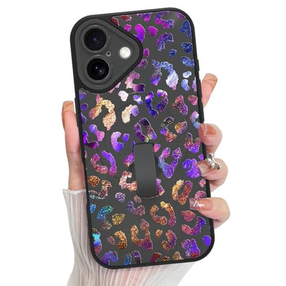 KANGHAR Compatible with iPhone 17 Case Leopard Cheetah Pattern -Black - color: Black-Leopard(Iridescent), size: iPhone 17