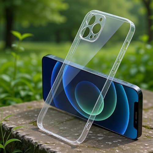 Crystal Clear Design for iPhone 12 Pro Max Case with Camera Covered - Non Yellowing, Soft Inner Silicone Bumper Shockproof Military Grade Drop Protection Slim Phone Case for iPhone 12 Pro Max, 6.7" - color: Clear, Soft Slim Yet Protective, size: iPhone 12