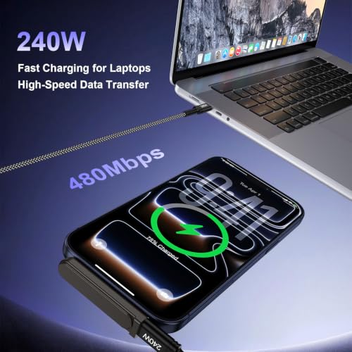 Invisible Holder C Charger Cable with Stand,Detachable 2 in 1 USB C Cable - color: Black