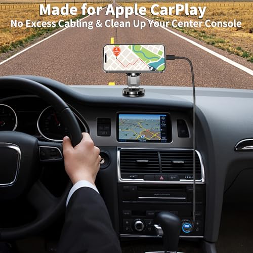 Apple MFi Certified iPhone 17 16 Car Charger, 4.8A USB-C Car Phone Charger - color: Snow White