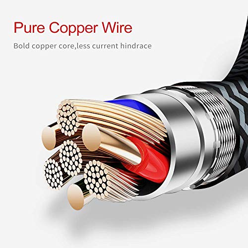 Coiled 90° USB-A to Lightning Cable (Zebra Black) – Braided, Fast Charging, Right-Angle Car Charger Cord, 2–8 ft Stretch for iPhone & iPad