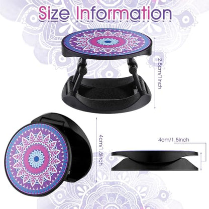 Honoson 9 Pcs Cell Phone Grip Holder Collapsible Holder, Mandala - color: Mandala Pattern