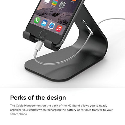 elago M2 Stand for All iPhones and Galaxy Smartphones (Angled Support for FaceTime) (Black) - color: Black