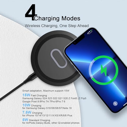 15W Wireless Google Charger Fast Charging Pad for Pixel 11 10 Pro XL Fold - color: Black