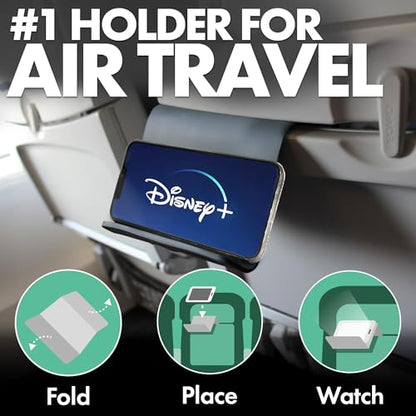 Flight Flap Airplane Phone Holder - Foldable Phone Stand for Plane Travel - color: Silicone, size: Large