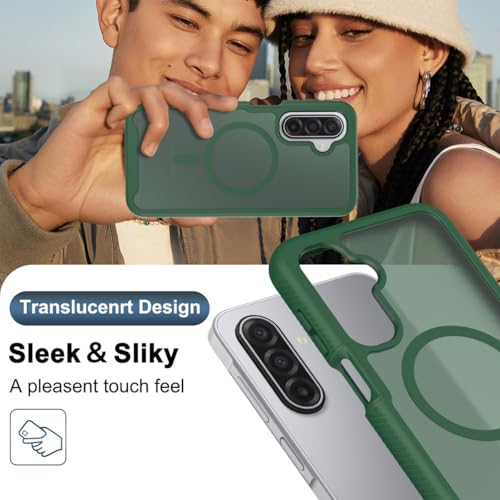 Magnetic Phone Case for Samsung Galaxy A37 / A36 /A56, Army Green - color: Army Green