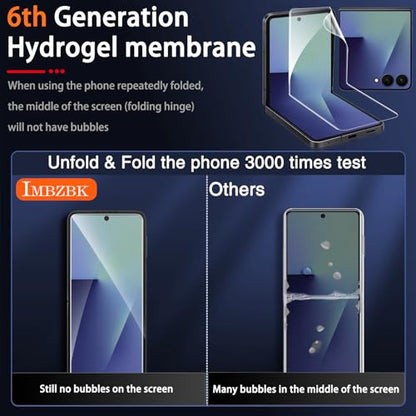 IMBZBK 9 in 1 Screen Protector for Samsung Galaxy Z Flip 7, 3+3+3 Pack - color: Z Flip 7-Transparent