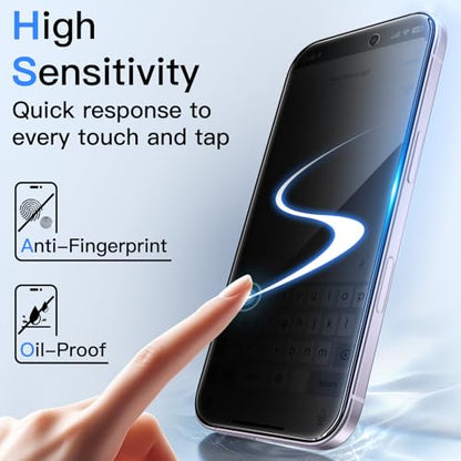 JETech Privacy Screen Protector for iPhone 17, 2-Pack - size: iPhone 17