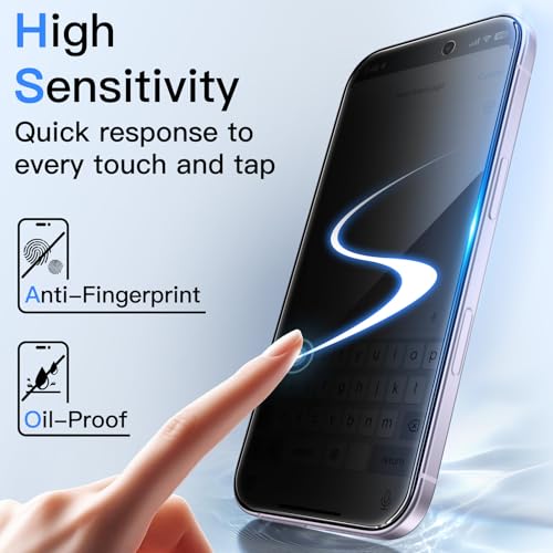 JETech Privacy Screen Protector for iPhone 17, 2-Pack - size: iPhone 17