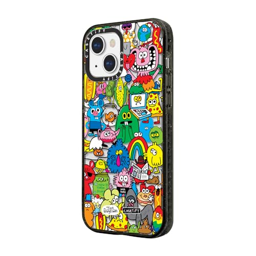 CASETiFY for iPhone 13 Mini Case - Impact | Slim Fit | 6.6 ft. Drop Protection | Fun Friends | Black - color: Fun Friends, size: Iphone 13 Mini (5.4")
