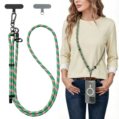 Phone Lanyard Crossbody, Anti-Theft Strap for iPhone/Samsung - color: Vivid
