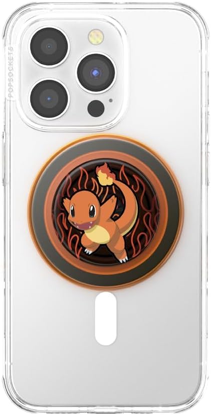 PopSockets Phone Grip for MagSafe, Magnetic Holder- Charmander Flame - color: Charmander, style: MagSafe