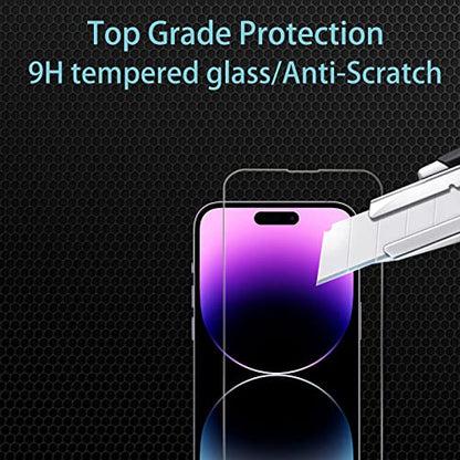 2+1+2 Pack Screen Protector for iPhone 14 Pro Max - size: Iphone 14 Pro Max 2+1+2pcs