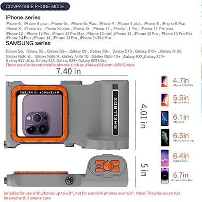 AICase Universal Diving Case Photography Shell for iPhone 15 Pro Max 14 Pro Max/13 Pro Max/12 Pro Max/11/XS/XR,15m Underwater Protective Case for Samsung S23 Ultra/S22 Ultra up to 6.9" - color: Universal Waterproof Case Photography